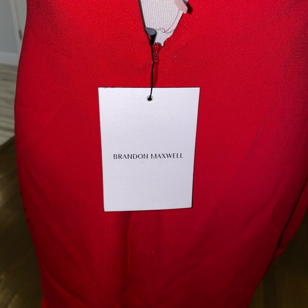 Brandon Maxwell Open Back Crepe Dress - Picture 8 of 8